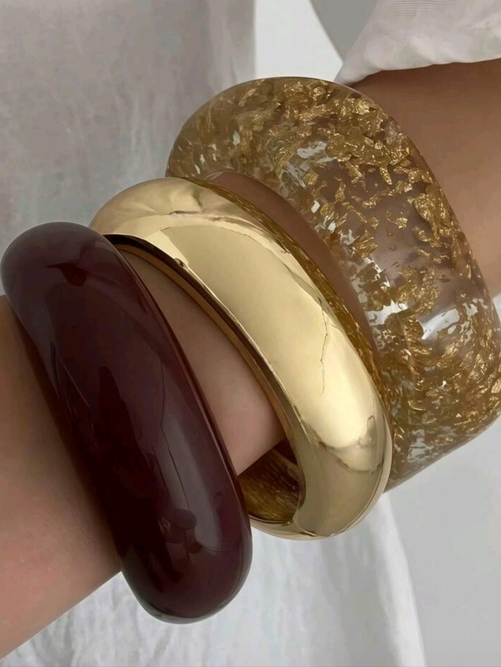 Set Of 3 Acrylic Bracelets